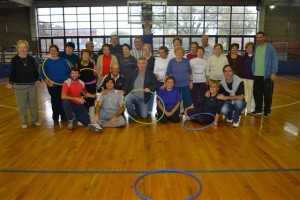 Barrientos en el Polideportivo Municipal.