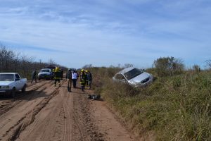 Imagen del despiste ocurrido en Ruta Prov. 42.