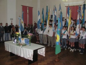 Imagen del velatorio de  Liliana Ross en el Concejo Deliberante de Chacabuco. Foto gentileza Pablo Pastore del diario De Hoy de Chacabuco.