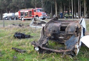 La F100 quedó destruída.